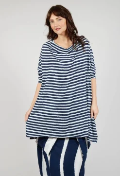 Relaxed Jersey Dress in Navy Print