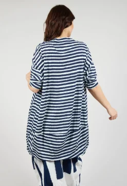Relaxed Jersey Dress in Navy Print