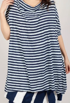 Relaxed Jersey Dress in Navy Print