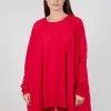 Relaxed Jersey Top in Cardinal Cloud