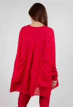 Relaxed Jersey Top in Cardinal Cloud