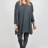 Relaxed Jersey Top in Slate Cloud