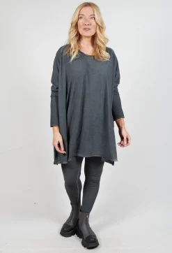 Relaxed Jersey Top in Slate Cloud