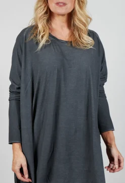 Relaxed Jersey Top in Slate Cloud