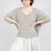 Relaxed Knitted Top in Dust