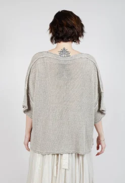 Relaxed Knitted Top in Dust