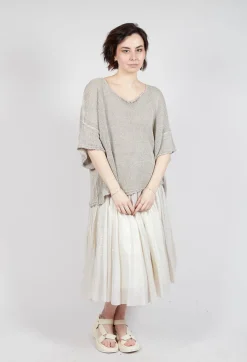 Relaxed Knitted Top in Dust
