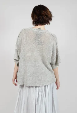 Relaxed Knitted Top in Moon Mel
