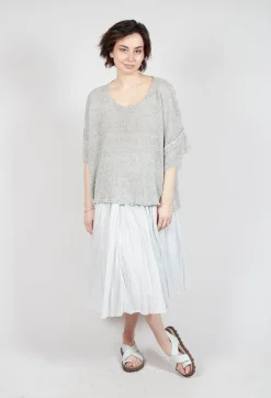 Relaxed Knitted Top in Moon Mel