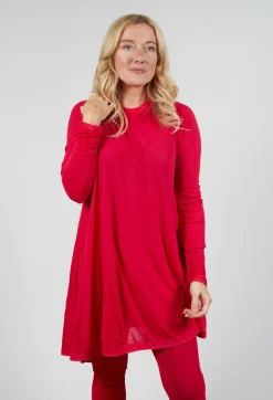 Relaxed Pleat Top in Cardinal Cloud
