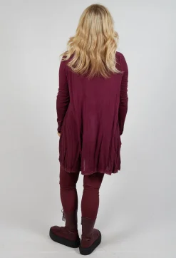 Relaxed Pleat Top in Merlot Cloud