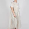 Relaxed Pleated Dress in Galaxy Sparkle