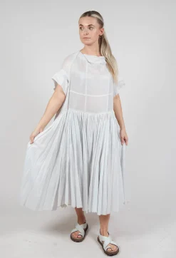 Relaxed Pleated Dress in Moon Sparkle