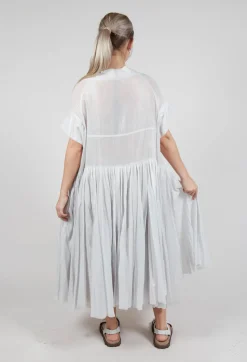 Relaxed Pleated Dress in Moon Sparkle