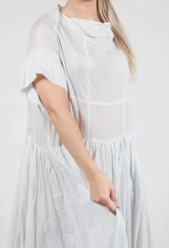 Relaxed Pleated Dress in Moon Sparkle
