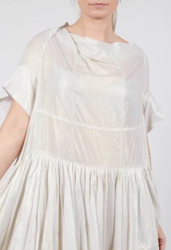 Relaxed Pleated Dress in Galaxy Sparkle