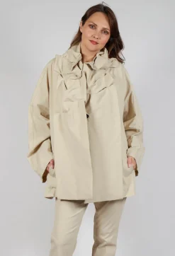 Relaxed Ruched Jacket in Bone