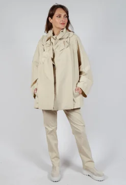 Relaxed Ruched Jacket in Bone