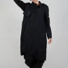 Relaxed Shirt Dress in Black Print