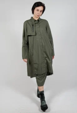 Relaxed Shirt Dress in Camp Print