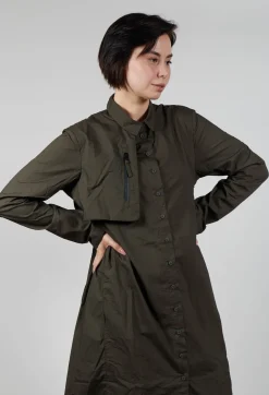 Relaxed Shirt Dress in Jungle Print