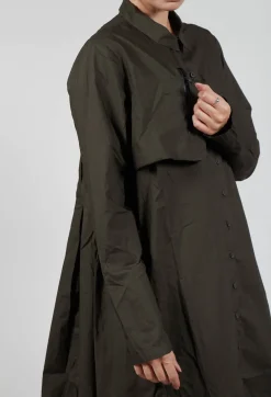 Relaxed Shirt Dress in Jungle Print