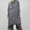 Relaxed Shirt Dress in Rock Print