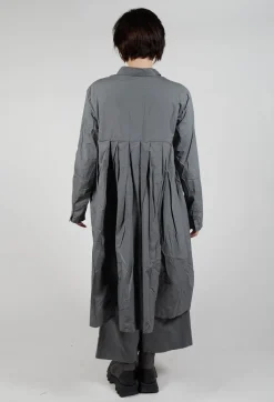 Relaxed Shirt Dress in Rock Print