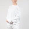 Relaxed Sweatshirt with Ribbed Hem in Semi Bleach