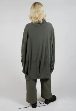 Relaxed Tunic Dress with Motif in Camp Shiny Print