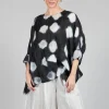 Rene Round Neck Shirt in Black and White