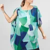 Reni Blouse in Blue Green