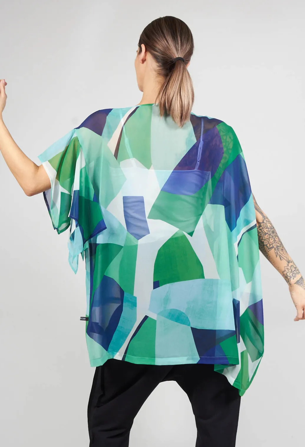 Reni Blouse in Blue Green