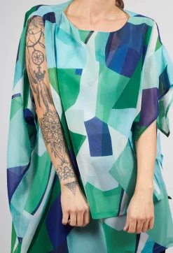 Reni Blouse in Blue Green