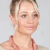 Resin Necklace in Coral