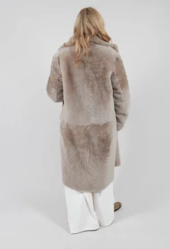 Reversible Double Breasted Coat in Sandstone