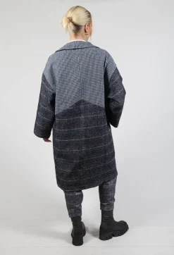 Reversible Mande Coat in Night Orange Check