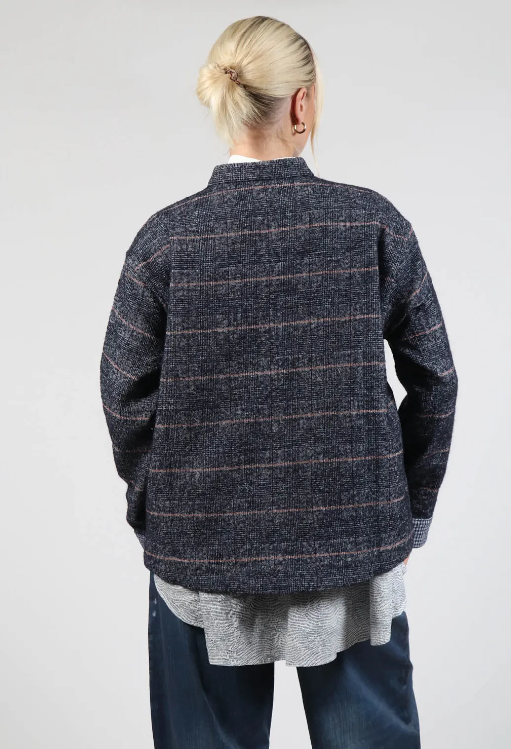 Reversible Niaga Jacket in Night Orange check