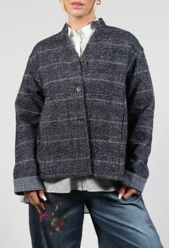 Reversible Niaga Jacket in Night Orange check