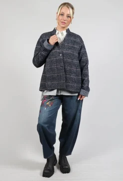 Reversible Niaga Jacket in Night Orange check
