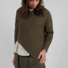 Rib Knit Jumper in Khaki