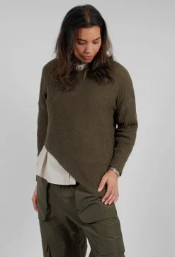 Rib Knit Jumper in Khaki