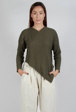 Rib Knit Jumper in Khaki