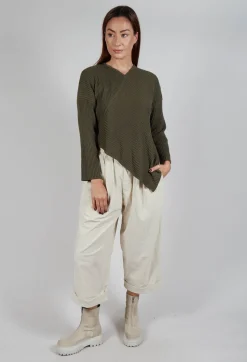 Rib Knit Jumper in Khaki