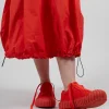 Ribbed Creeper Sole Trainers in Mandarine