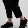 Ribbed Creeper Sole Trainers in Black