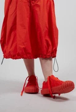 Ribbed Creeper Sole Trainers in Mandarine