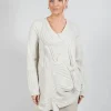 Ribbed Jumper in Bone Mel