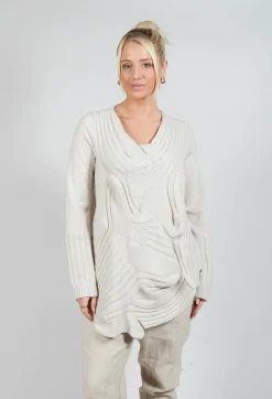Ribbed Jumper in Bone Mel