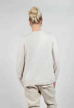 Ribbed Jumper in Bone Mel